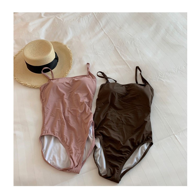 Bikini đồ bơi nữ 1 mảnh liền thân 2 dây cổ vuông