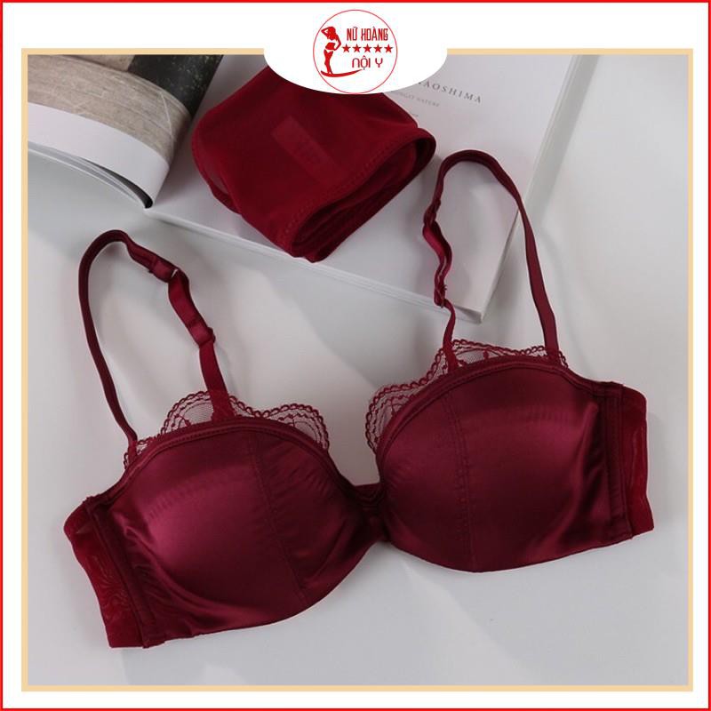 BỘ ĐỒ LÓT SATIN🍁 NÂNG NGỰC 🍁 SÉT ĐỒ LÓT CAO CẤP MÚT MỎNG CÓ GỌNG SEXY C1209 | BigBuy360 - bigbuy360.vn