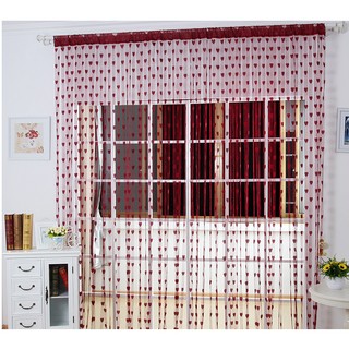 Rèm cửa tim nhí màu đỏ đô 