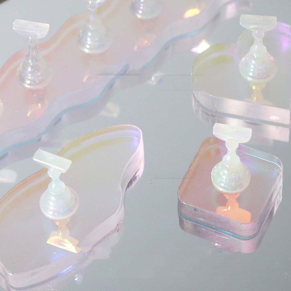 Đế Trưng Bày Móng Tay Giả Trái Tim Bằng Acrylic Tiện Dụng Đứng