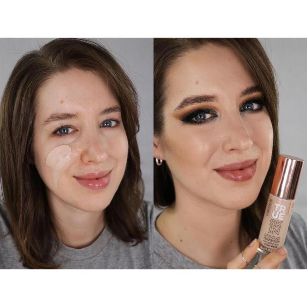 Kem nền dưỡng ẩm Catrice True Skin, kem nền che phủ hoàn hảo dùng cho mọi loại da mặt | BigBuy360 - bigbuy360.vn