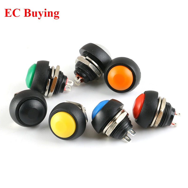Bộ 7 công tắc nút bấm cỡ 12mm Pbs-33B với nhiều màu sắc bắt mắt