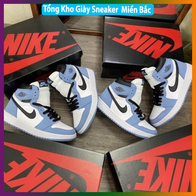 Giày jordan Xanh Móc Đen Cổ Cao, Giày Sneaker JD1 cổ cao nam nữ full box bill Nam Nữ Hot 2021
