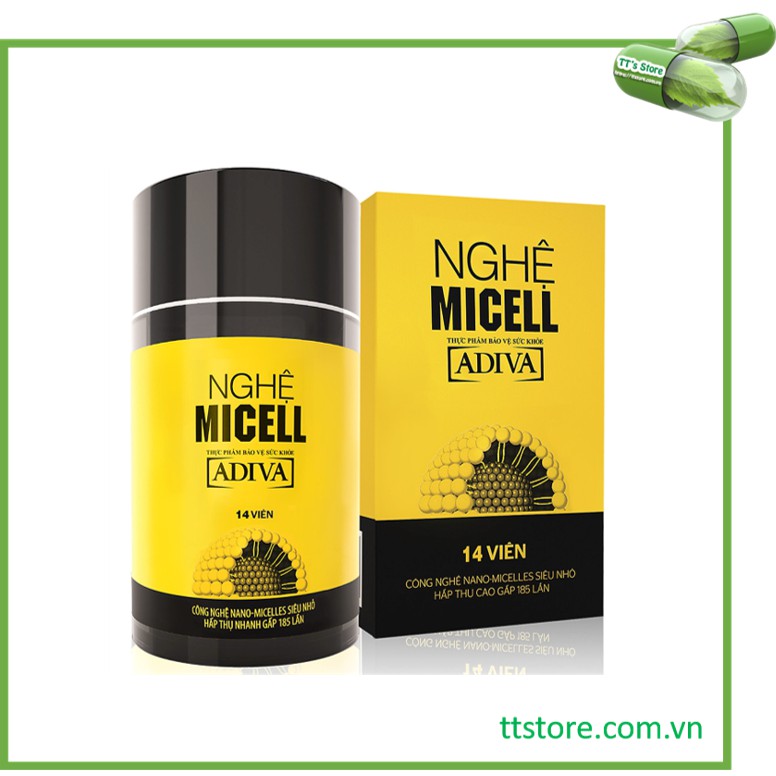 [Date mới nhất] Nghệ Micell Adiva - Nghệ viên uống Nano curcumin [Adiva collagen, micel, micelle]