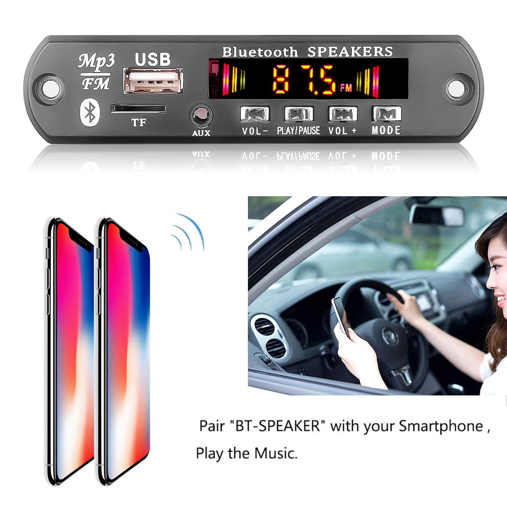 Bảng Giải Mã MP3 KEBIDUMEI 917BT Màn Hình Màu Kết Nối Bluetooth5.0 50W 12V Với Chức Năng Ghi Âm Cho Xe Hơi