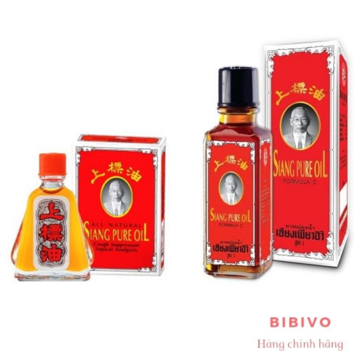 Dầu Gió Ông Già Thái - Siang Pure Oil - Chính Hãng Chữ Vàng (25Cc Và 7Cc Và 3Cc) - Nhập Khẩu Có Tem Tiếng Việt