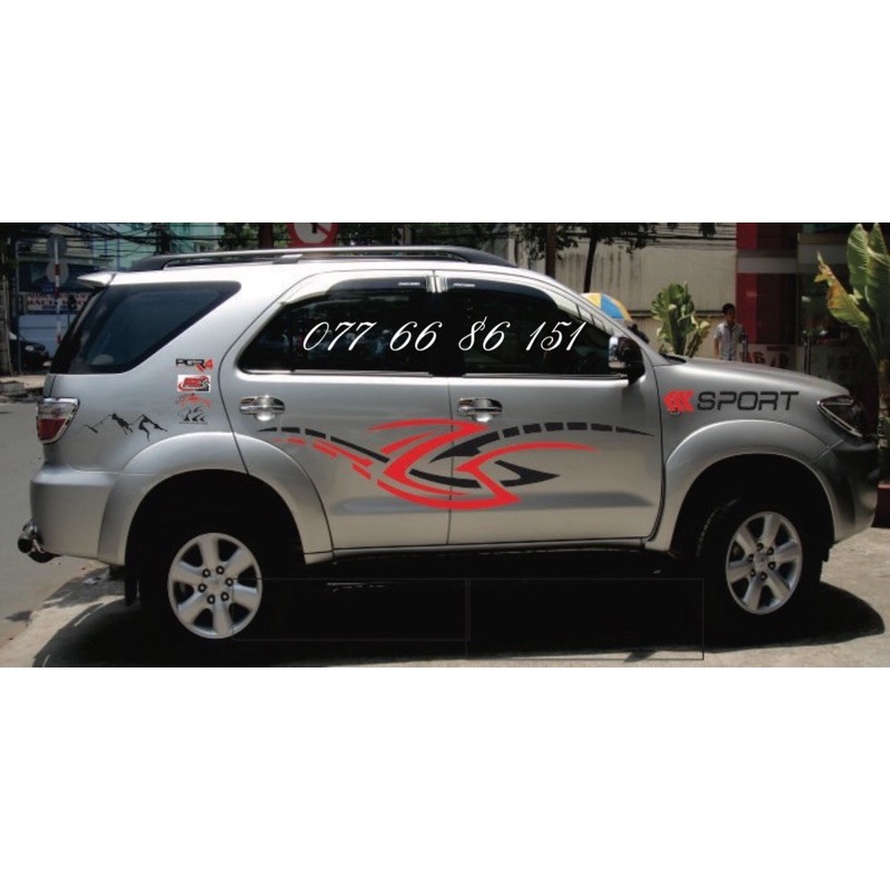 Tem Dán Sườn Xe Fortuner