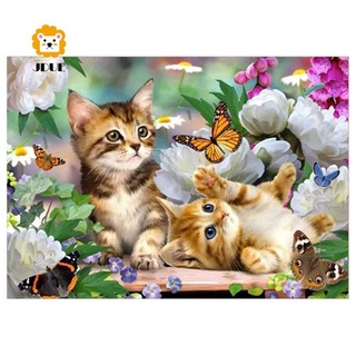 Bộ Tranh Đính Đá 5d Tự Làm Hình Mèo Con Dễ Thương Cho Người Lớn Và Trẻ Em