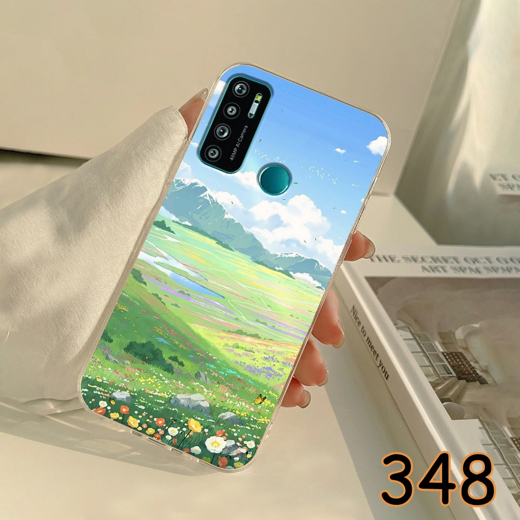 Ốp Lưng Vsmart Live 4 - Vsmart Live in hình Cánh đồng hoa - Chất liệu Silicon siêu bền