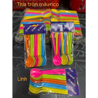 Thìa ăn dặm cho bé (thìa phíp màu RiCo)