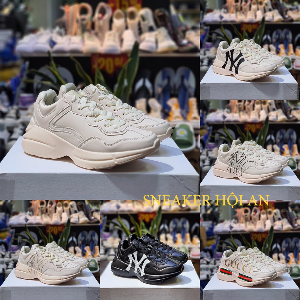 Giày Sneaker Đế Độn Cao Nam Nữ - Giày Thể Thao Guc Ci Trắng Kem Nhiều Họa Tiết [FREE SHIP + HỘP GIÀY + HỘP BẢO VỆ]