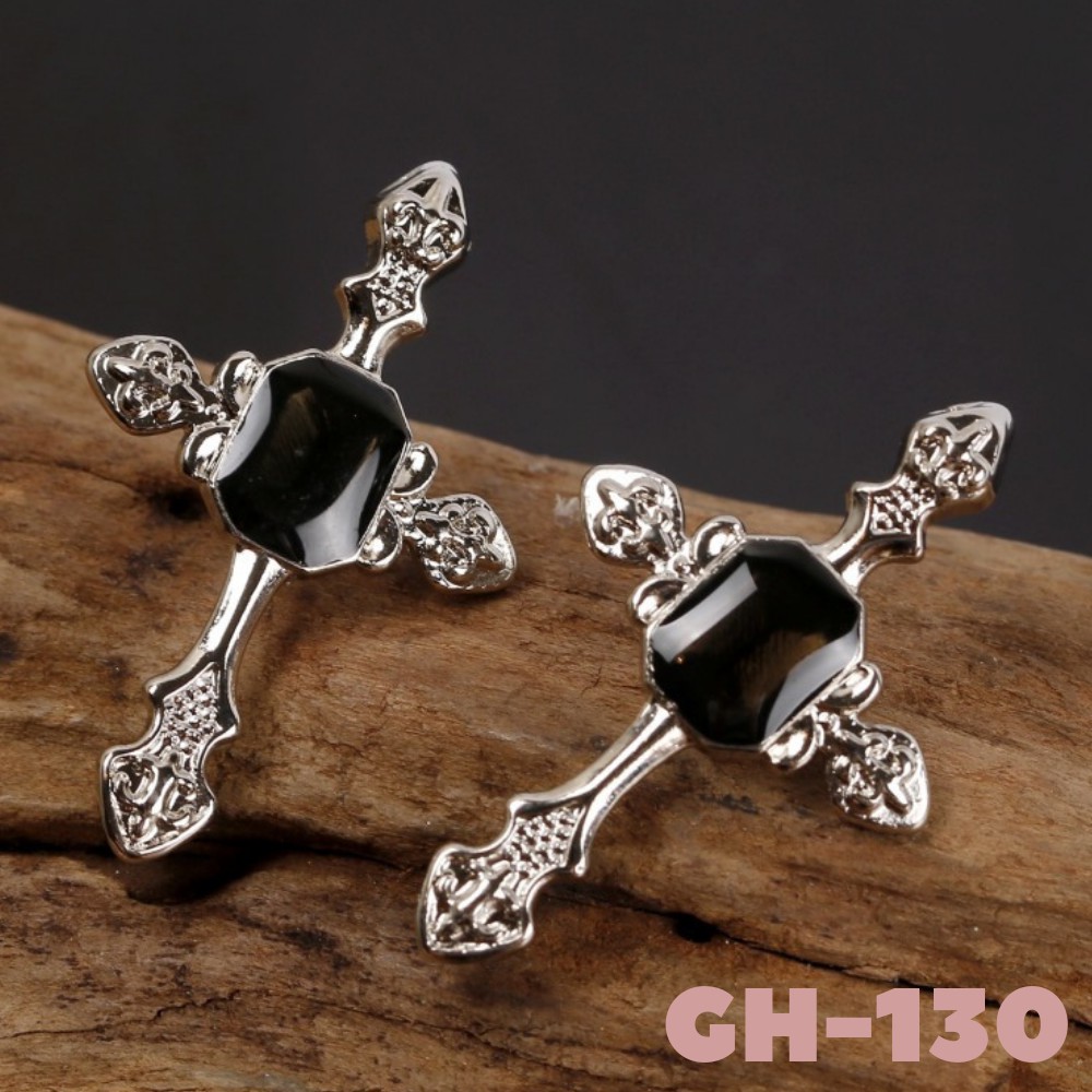 Ghim cài áo Vest Nam Lapel Pin thời trang hình chữ thập đính hạt đá GH-130 {Phụ Kiện Áo Vest - AdamZone}