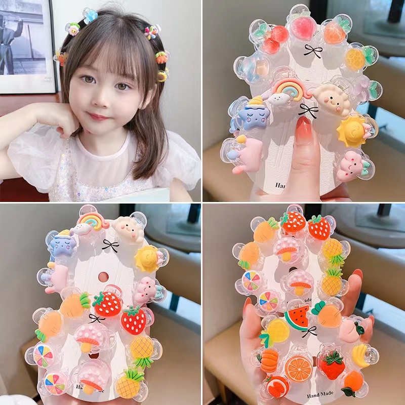 Kẹp Tóc Hình Trái Cây/Đám Mây Dễ Thương Phong Cách Hàn Quốc Cho Bé Gái