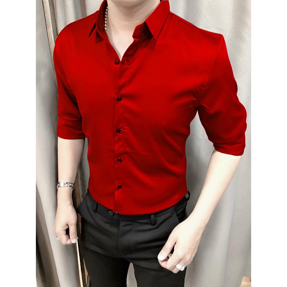 [HOT -----] Áo Sơ Mi Nam Tay Dài Trơn Đủ Màu Chất Xịn Mịn | BigBuy360 - bigbuy360.vn