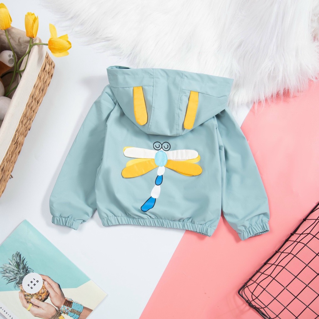 ] Áo khoác gió lót lưới cotton cho bé trai và gái
