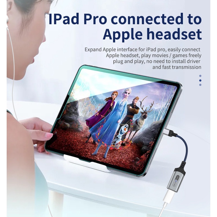 Bộ Chuyển Đổi Âm Thanh Kỹ Thuật Số USB C Sang Lightnig Type C Dac Cho Tai Nghe I-pad Pro Mac-book Magic-book