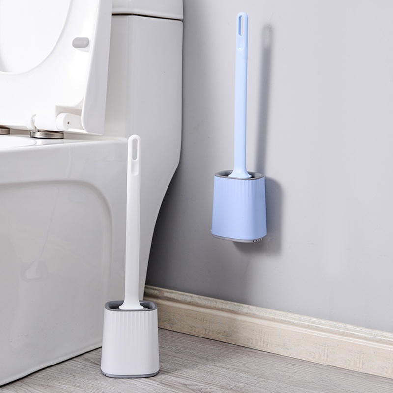 Bộ Cọ Vệ Sinh Toilet Tay Cầm Dài Bằng Nhựa Mềm Nhiều Màu Sắc