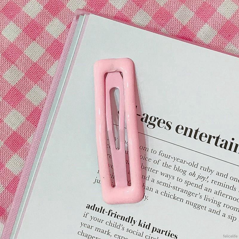 Kẹp tóc bản to trơn màu cá tính cho nữ