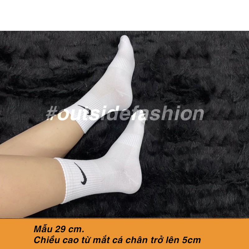 Tất cao cổ nữ nam unisex ( 29cm ) dệt kim thời trang cao cấp 2 màu Trắng Đen - Outsidestreetwear PK18