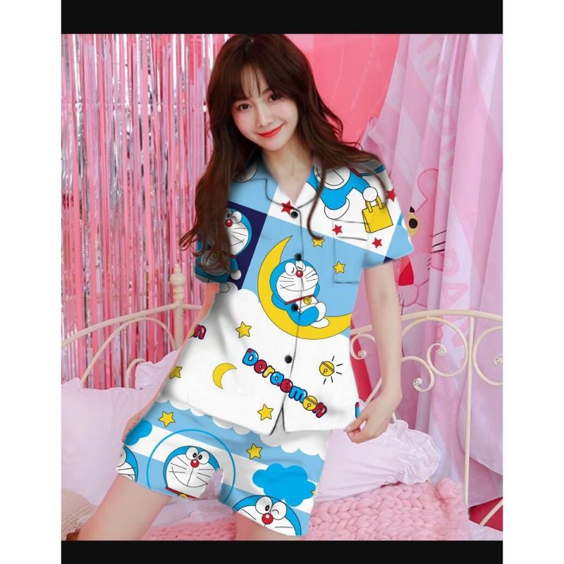 Bộ Đồ Ngủ Hình Doraemon Đáng Yêu Cho Người Lớn