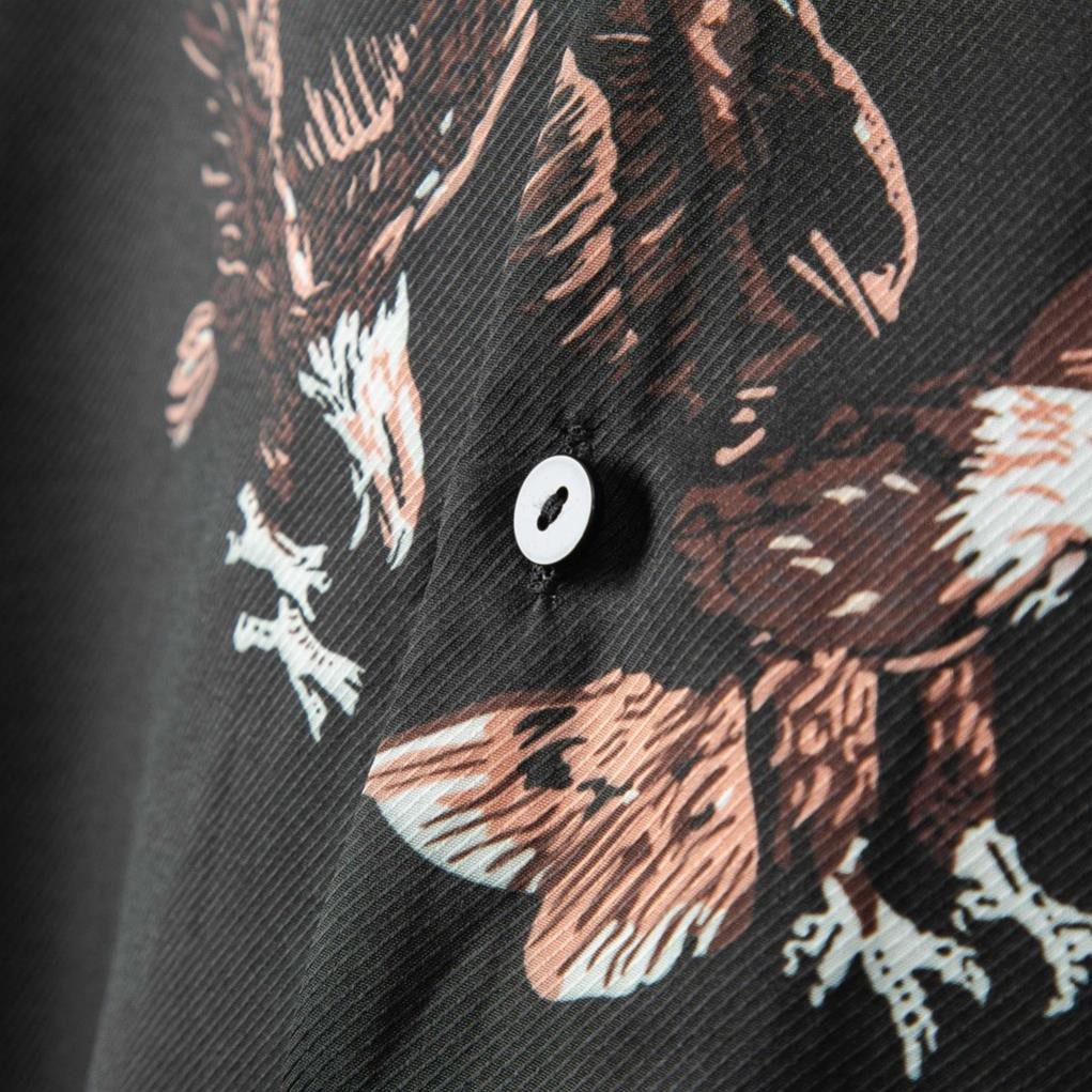 Áo sơ mi nam họa tiết chim đại bàng Eagle Chất lụa thoáng mát - FEAER DENIM