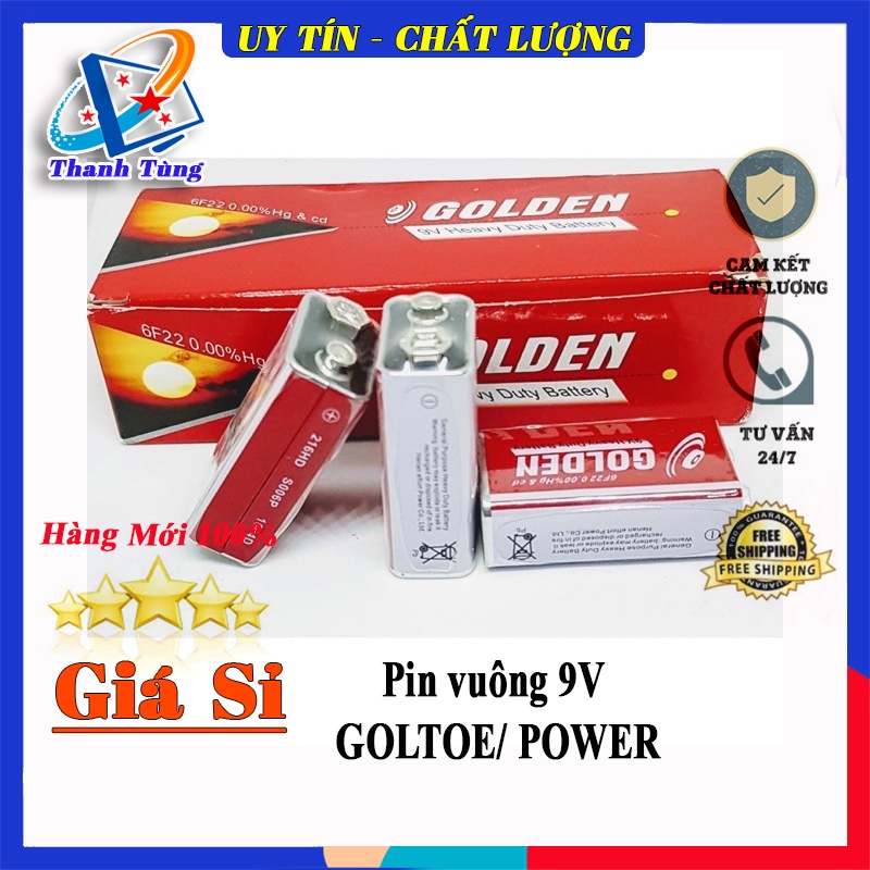 Pin vuông 9V GOLTOE dùng cho Micro và các Đồng hồ đo điện.