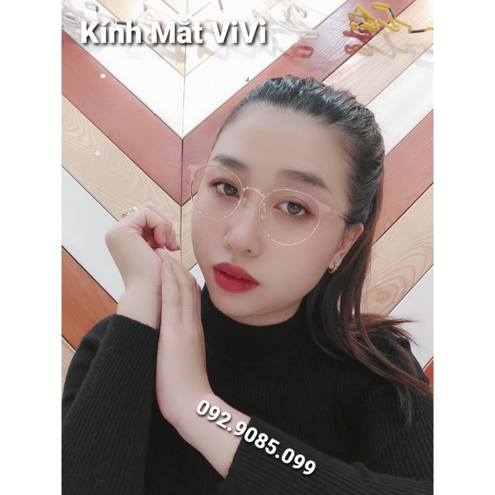Gọng kính cận kim loại cao cấp dáng tròn - Kính thời trang 0 độ | BigBuy360 - bigbuy360.vn