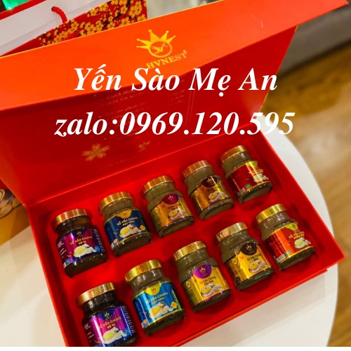Tổ Yến Sào⚜FREESHIP⚜30% Yến Tươi Không Chất Bảo Quản HỘP QÙA VIP 10 Hũ  HOÀNG VIỆT- NHA TRANG, KHÁNH HÒA
