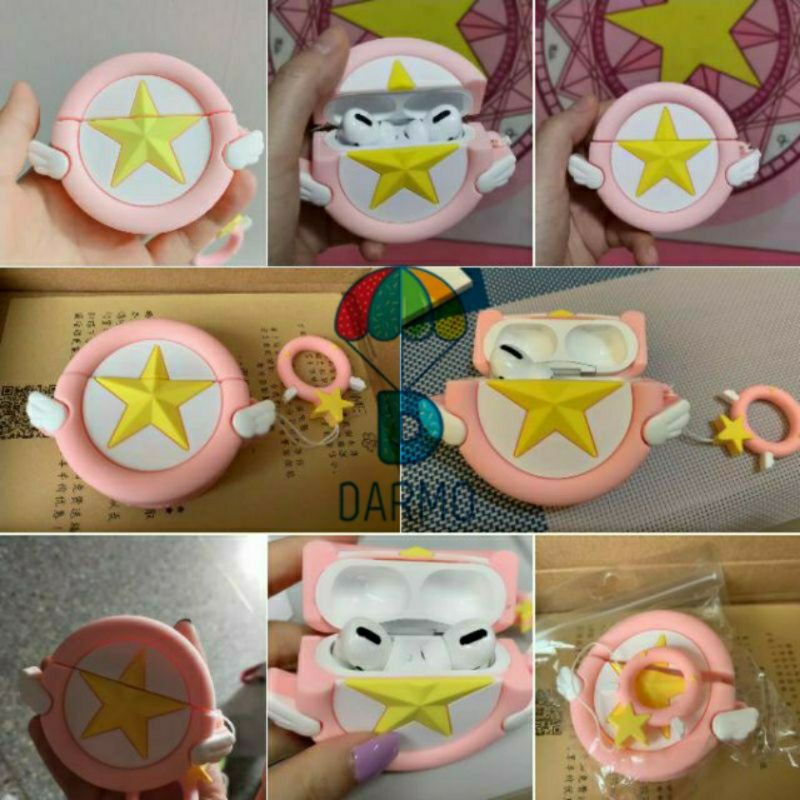 Case bảo vệ Airpods Pro/1/2 quyền trượng thủ lĩnh thẻ bài sakura/ siêu nhân gao