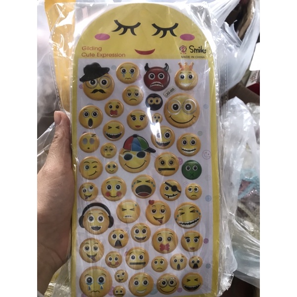 Sticker nổi mặt cười