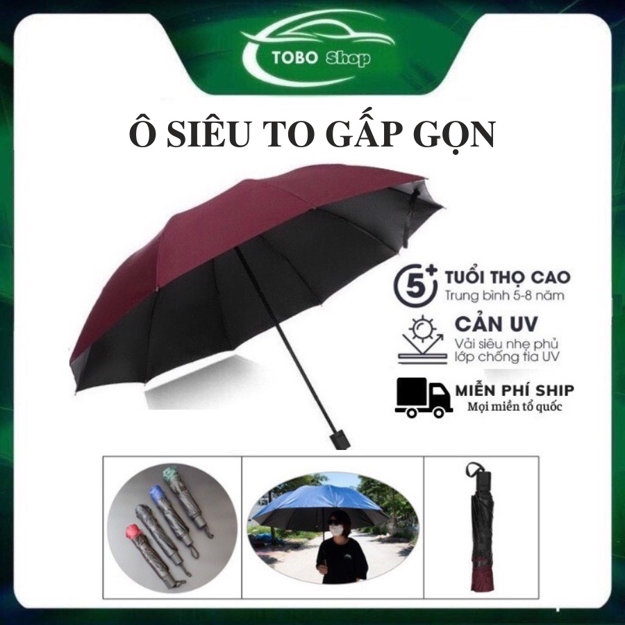 Ô gấp gọn 2 lớp ⚡️ 𝐒𝐈𝐄̂𝐔 𝐓𝐎 ⚡️khổng lồ đường kính 𝟏𝟐𝟓 𝐂𝐌 phủ chống UV, chống thấm 10 khung chống lật che được 3 người !