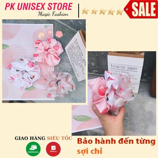 Dây Cột Tóc Vải Scrunchies Quả Đào Peachy