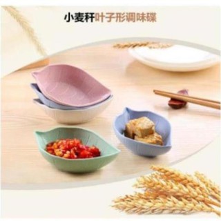 Đĩa nhựa lúa mạch đựng gia vị và nước chấm