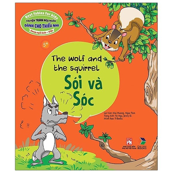 Sách - Truyện Tranh Ngụ Ngôn Dành Cho Thiếu Nhi - Sói Và Sóc (Song Ngữ Anh - Việt)