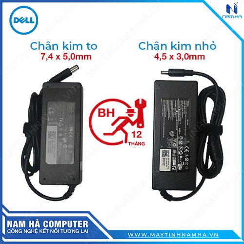 Sạc Laptop Dell chân kim to/chân kim nhỏ Chính hãng (Zin) 19.5v-4.62a-90w/ 19.5v-3.34a-65w adapter dell