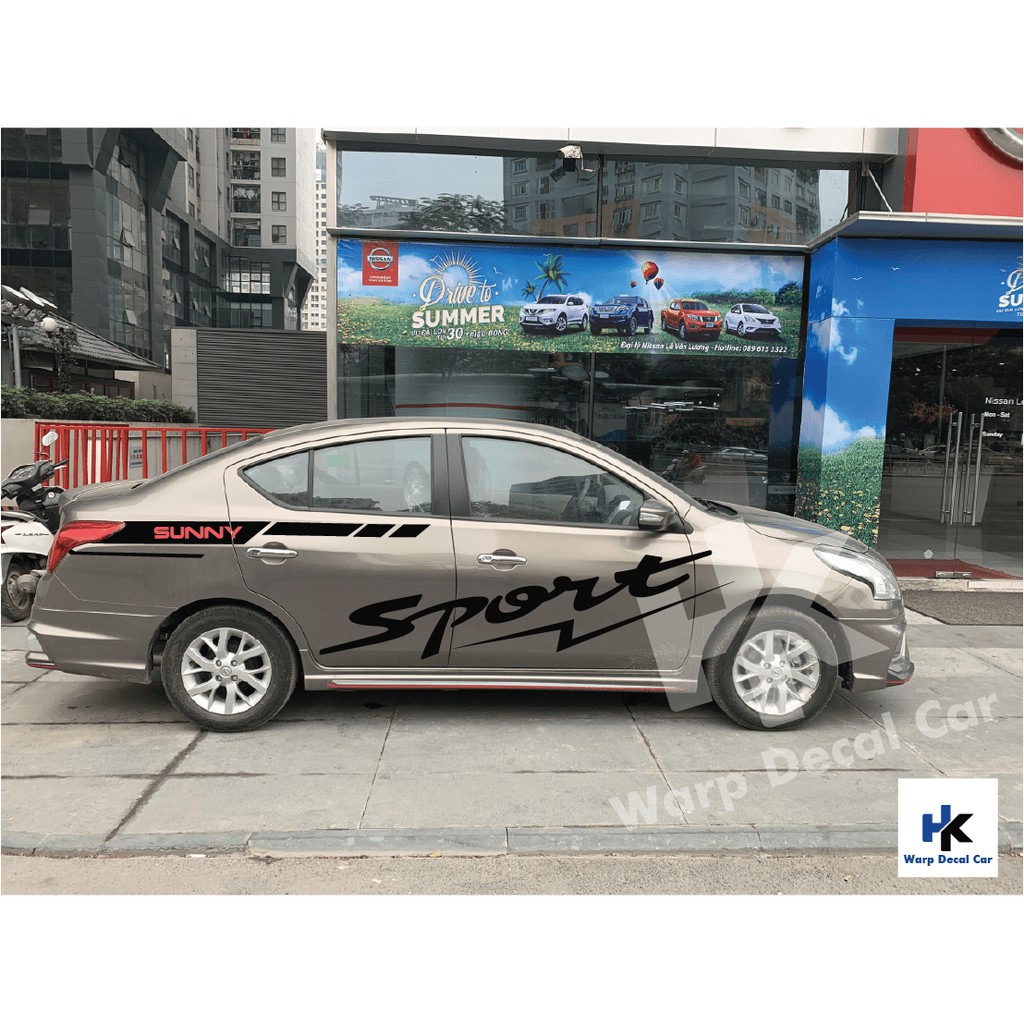 Tem xe Nissan sunny- decal sunny- tem xe ô tô giá rẻ