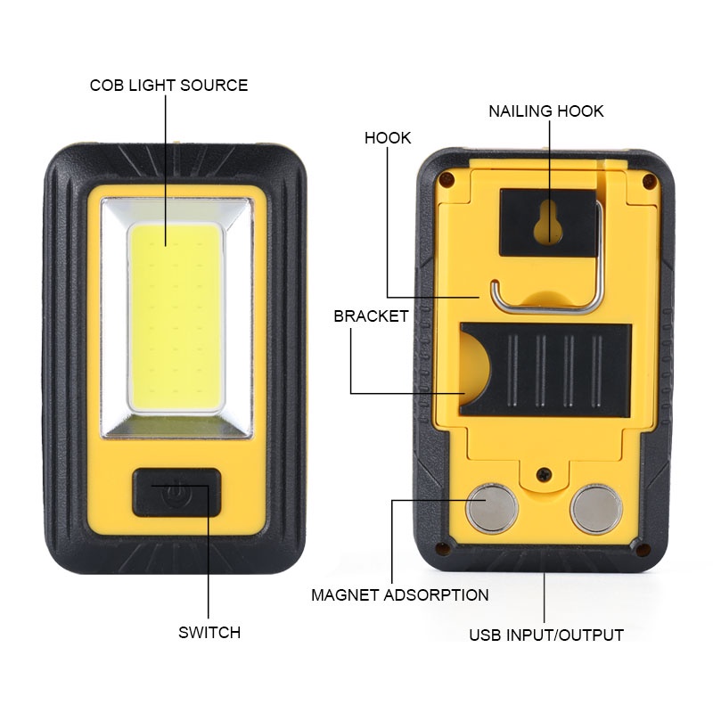 Đèn Led COB Hít Nam Châm Chống Nước 3 Chế Độ Sáng Tiện Dụng Cho Sửa Chữa Xe Hơi