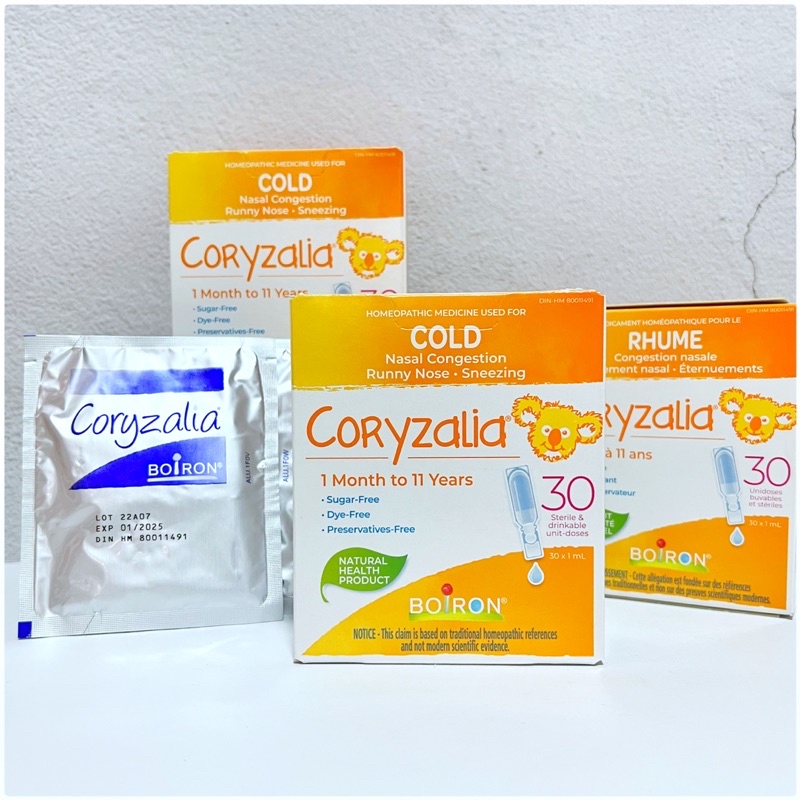 Muối uống đồng căn vi lượng cho bé 1m+ Coryzalia canada giảm sổ mũi, ngạt mũi