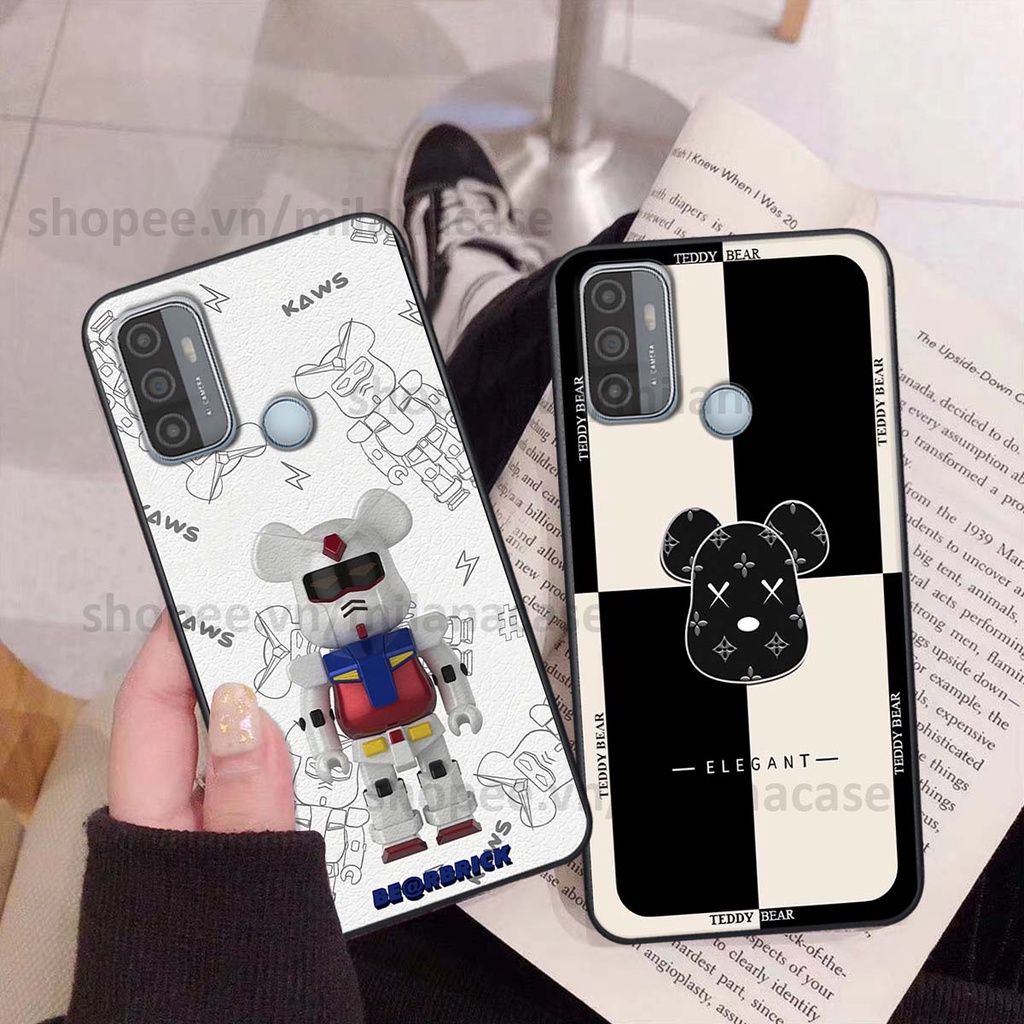 Ốp Oppo A53 gấu be@rBrick gấu Teddy Kaws siêu đẹp, phong cách, cá tính
