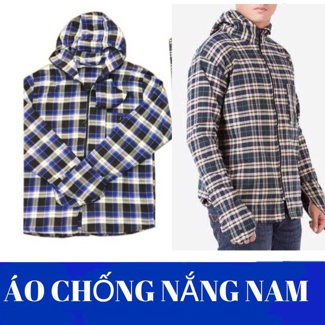Áo chống nắng nam sọc caro 2 lớp Chống tia UV, làm mát, khử mùi hôi K6 | BigBuy360 - bigbuy360.vn