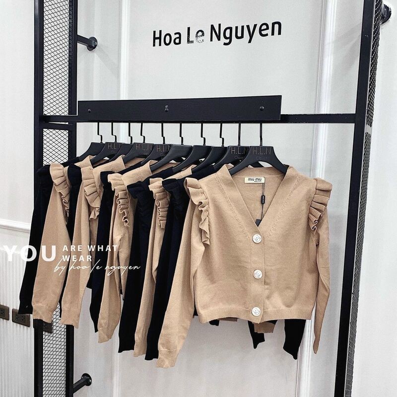 Áo len khuy bèo cổ v Quảng châu