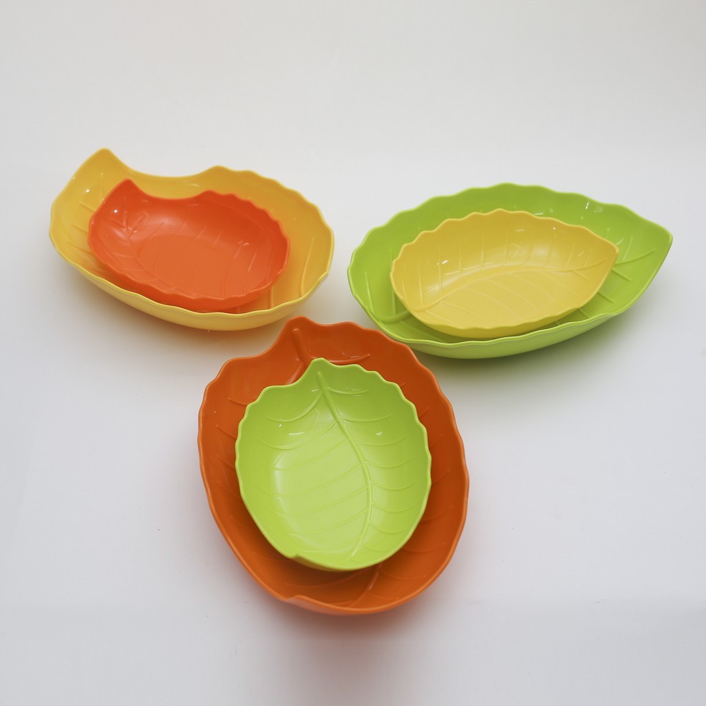 [Rẻ Vô Địch] Đĩa lá nhựa hình chiếc lá nhiều màu sắc Việt Nhật - MS1241