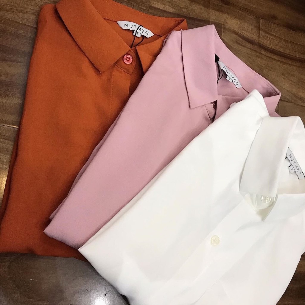 Áo Sơ Mi Trơn Dài tay Đủ Màu Vải Kate Mềm Mại