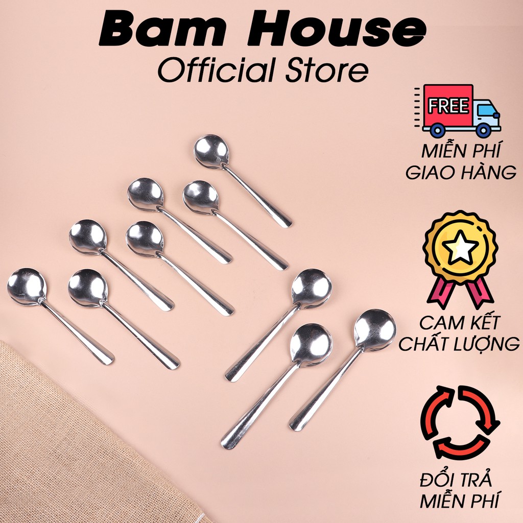 BỘ 10 MUỖNG SOUP TRÒN INOX MUI20