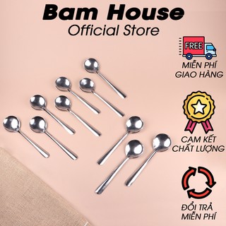 BỘ 10 MUỖNG SOUP TRÒN INOX MUI20