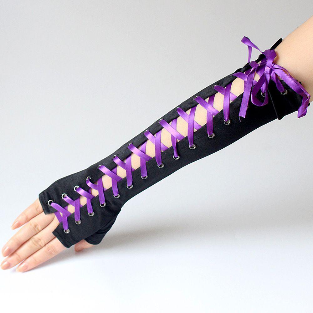 Găng Tay Lưới Ren Giữ Ấm Cánh Tay Phong Cách Gothic Thời Trang Cho Nữ Dự Tiệc