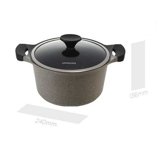 NỒI ĐÁ CAO CẤP 24CM LOCKnLOCK STONE LCA6244D