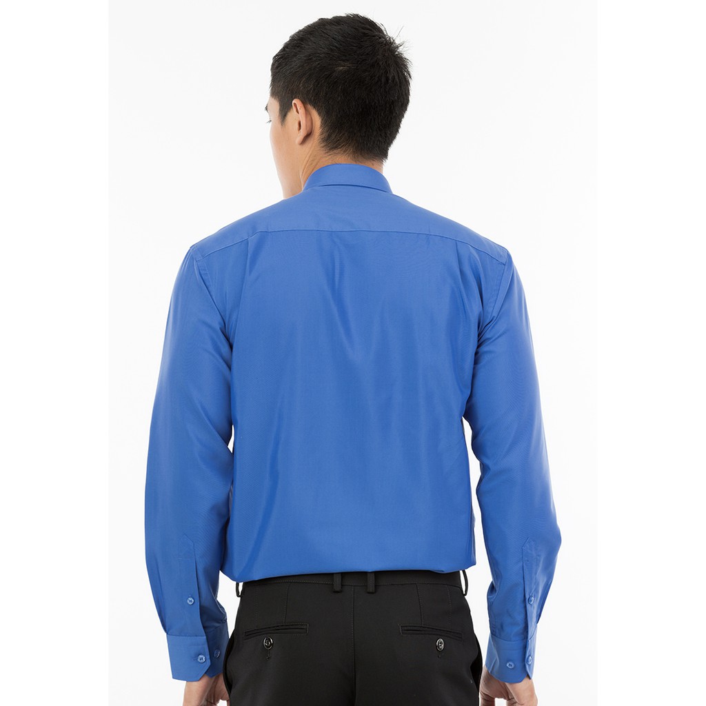Áo Sơ Mi Dài Tay Màu Modal Regular Fit 369 Vĩnh Tiến - LM5-G812 - Xanh Biển