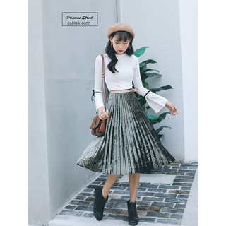 CHÂN VÁY NHUNG ĐẸP LỒNG LỘN