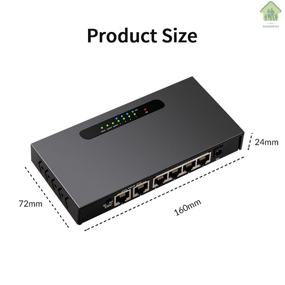 Công Tắc Poe 6 Cổng 4 + 2 100m Với 4 Cổng Ethernet 2 Uplink Cho Camera Không Dây